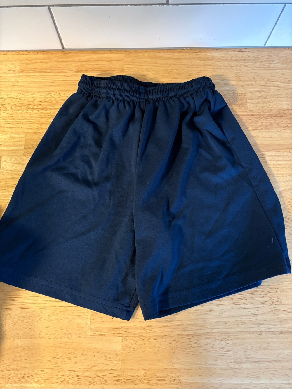 Boys Athletic Elastic Waist Shorts - Navy